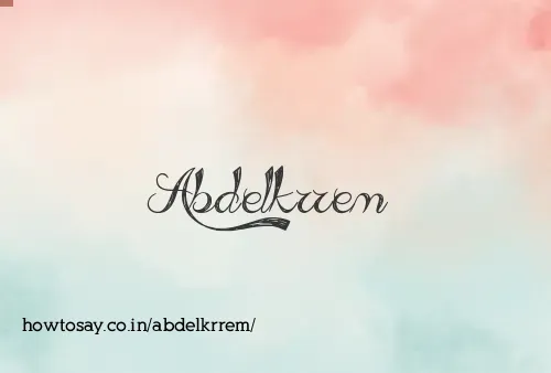 Abdelkrrem