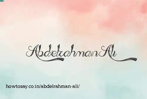 Abdelrahman Ali