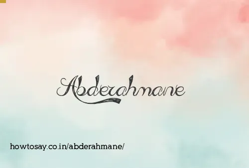 Abderahmane