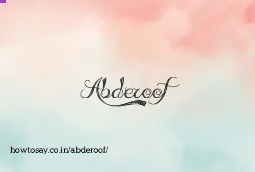 Abderoof