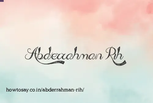 Abderrahman Rih