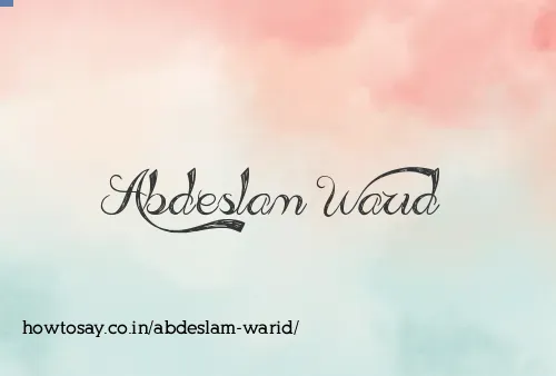 Abdeslam Warid
