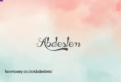 Abdeslem