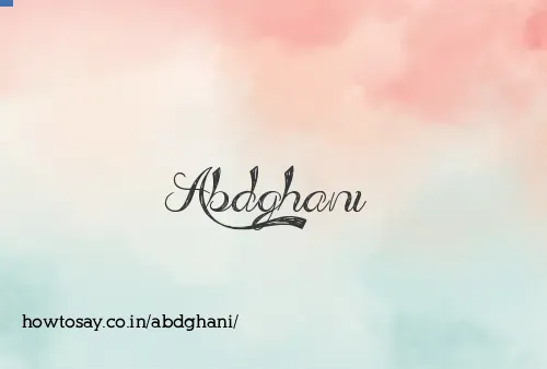 Abdghani