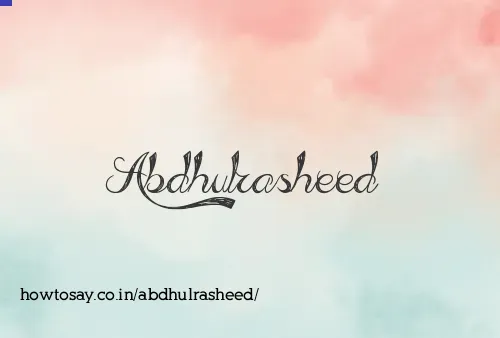 Abdhulrasheed