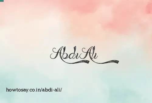 Abdi Ali