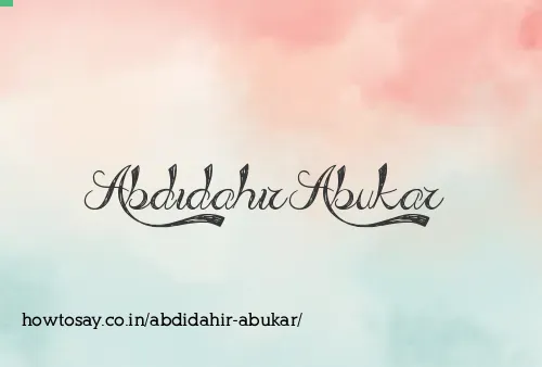 Abdidahir Abukar