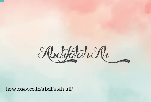 Abdifatah Ali