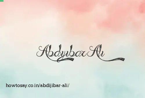 Abdijibar Ali