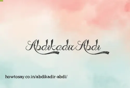 Abdikadir Abdi