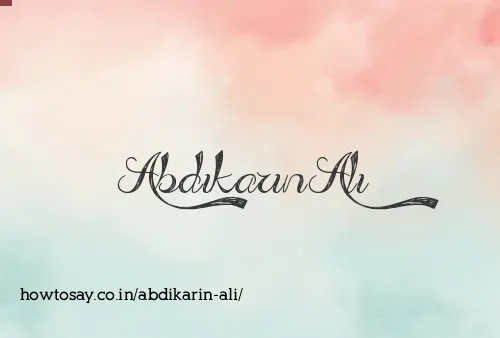 Abdikarin Ali