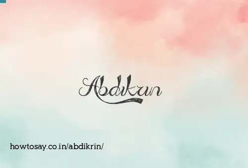 Abdikrin