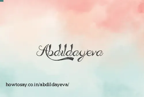 Abdildayeva