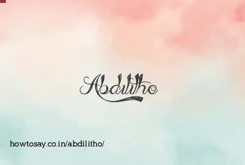 Abdilitho