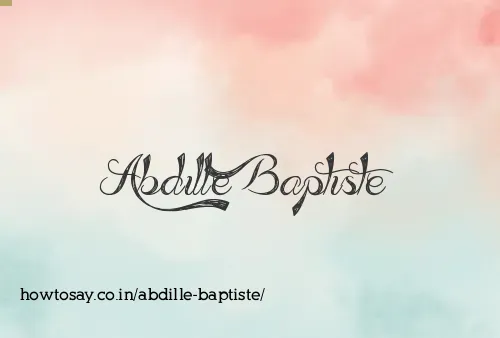 Abdille Baptiste