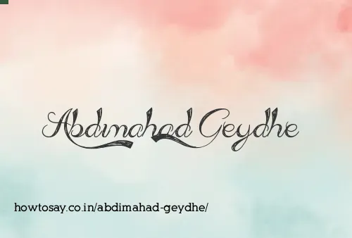 Abdimahad Geydhe
