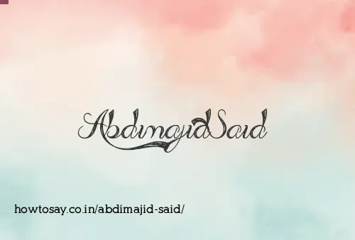 Abdimajid Said