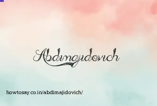Abdimajidovich
