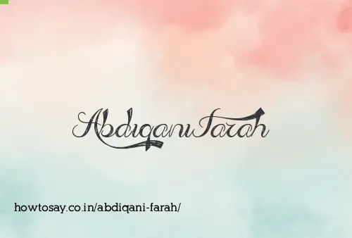 Abdiqani Farah