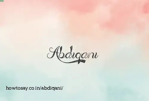 Abdiqani