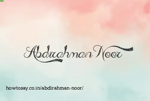 Abdirahman Noor