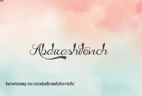 Abdirashitovich