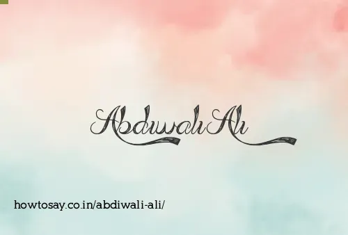 Abdiwali Ali