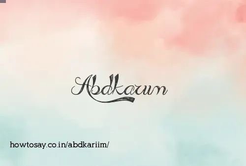 Abdkariim