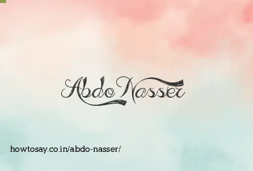 Abdo Nasser