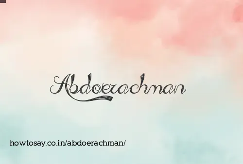 Abdoerachman