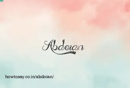 Abdoian