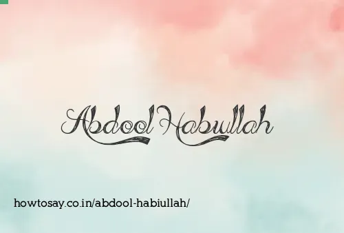 Abdool Habiullah