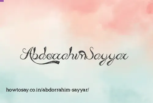 Abdorrahim Sayyar