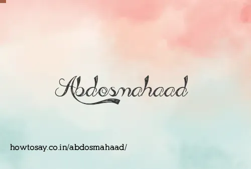 Abdosmahaad