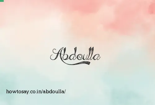 Abdoulla