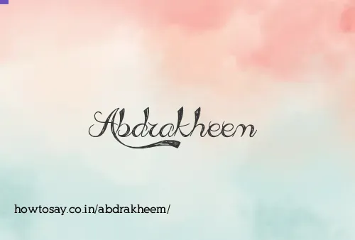 Abdrakheem