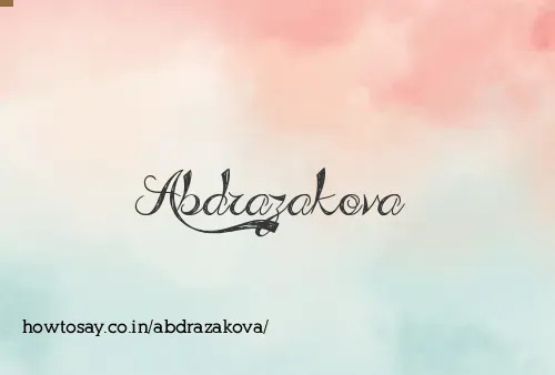 Abdrazakova