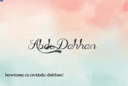 Abdu Dahhan