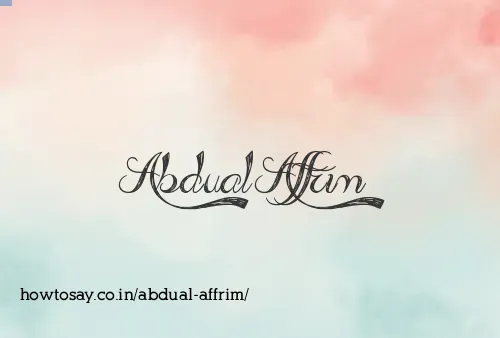 Abdual Affrim
