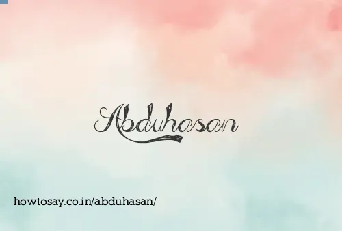 Abduhasan