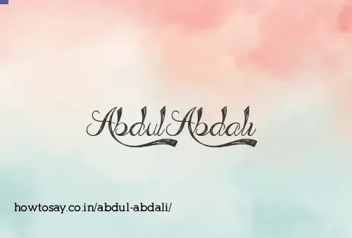 Abdul Abdali