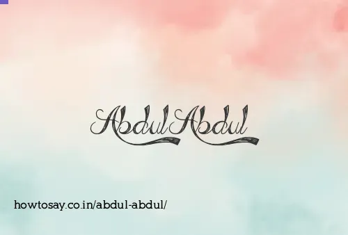 Abdul Abdul