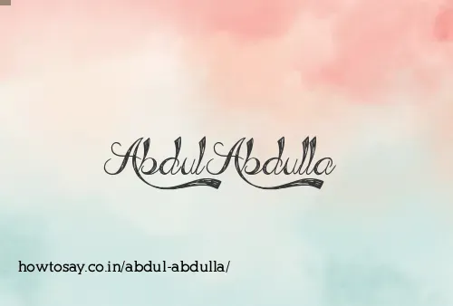 Abdul Abdulla
