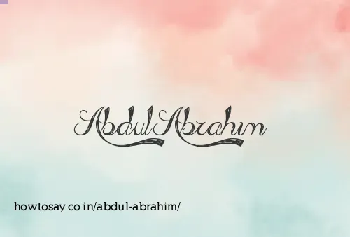 Abdul Abrahim