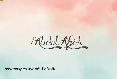 Abdul Afzali