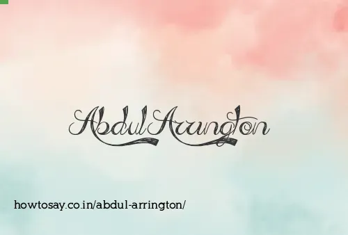 Abdul Arrington