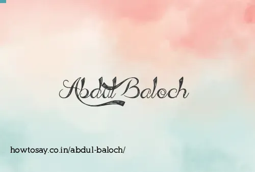 Abdul Baloch