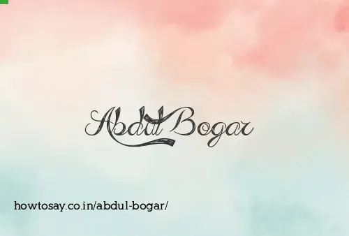 Abdul Bogar