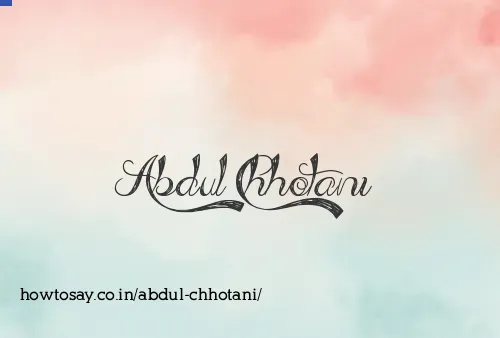 Abdul Chhotani
