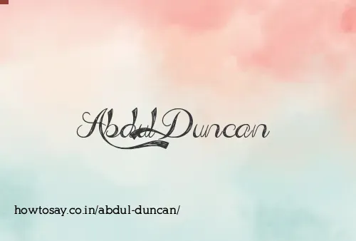 Abdul Duncan